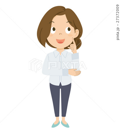 若い女性　イラスト 27372009
