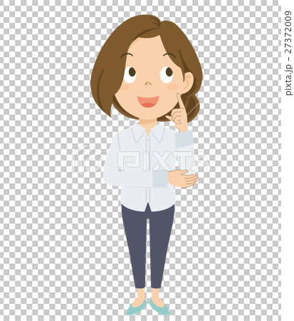 若い女性　イラスト 27372009