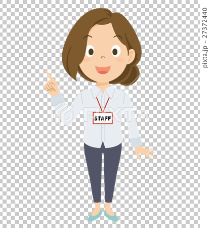 スタッフ　女性　全身　イラスト 27372440