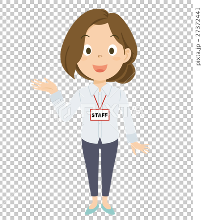 スタッフ　女性　全身　イラスト 27372441