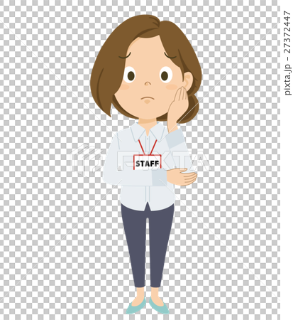 Staff female whole-body illustration 27372447