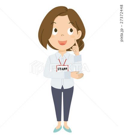 スタッフ　女性　全身　イラスト 27372448