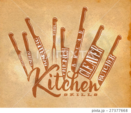 Meat cutting knifes poster craft Meat cutting knifes poster craft 27377668