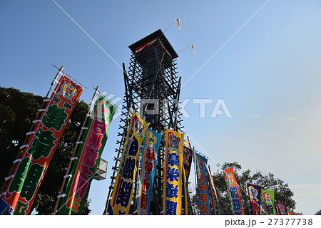 相撲櫓と相撲幟 27377738