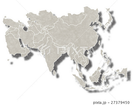 アジア 地図 都市 アイコン のイラスト素材