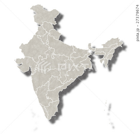 インド 地図 都市 アイコン のイラスト素材