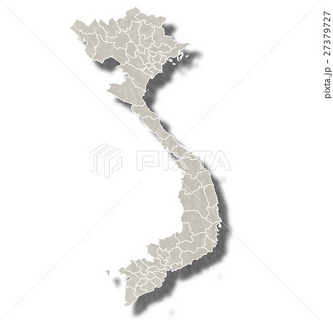 ベトナム 地図 都市 アイコン のイラスト素材