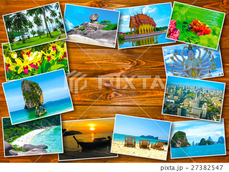 Thai travel tourism concept design - collage of 27382547