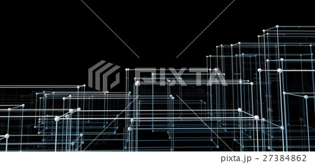 Abstract cubes. Network connection background Abstract cubes. Network connection background 27384862