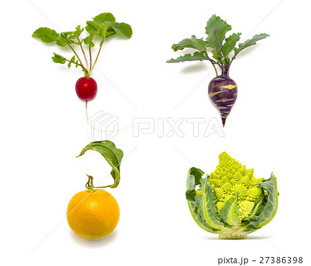 ラディッシュ、オレンジ、コールラビ、ブロッコリー ラディッシュ、オレンジ、コールラビ、ブロッコリー 27386398