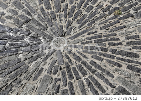 Closeup of patterned walkway texture Closeup of patterned walkway texture 27387612