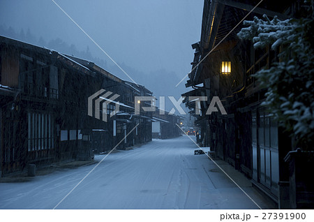 奈良井宿、夕景・1月 27391900