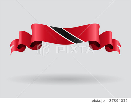 Trinidad and Tobago wavy flag. Vector illustration 27394032