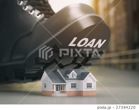 Mortgage house loan crisis concept. Foreclosure Mortgage house loan crisis concept. Foreclosure 27394220
