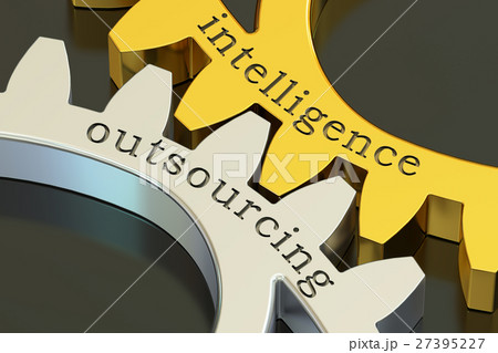 intelligence outsourcing concept on the gearwheels 27395227