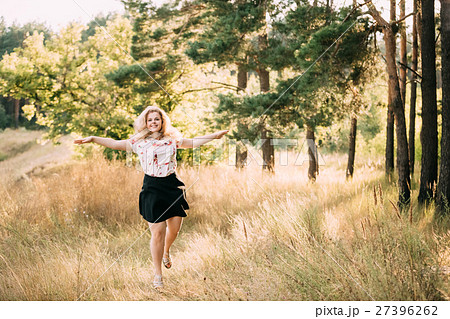 Young Pretty Plus Size Caucasian Happy Smiling Young Pretty Plus Size Caucasian Happy Smiling 27396262