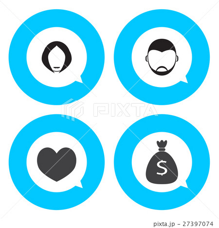 Man and woman icon concept of love. 27397074