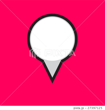 Black map pointer icon on pink Black map pointer icon on pink 27397125