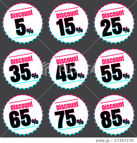 Sale discount icons. 27397276