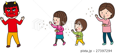 節分 豆まき 親子 27397294