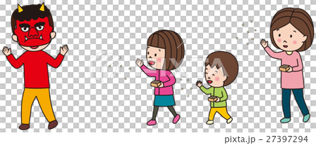 節分 豆まき 親子 27397294