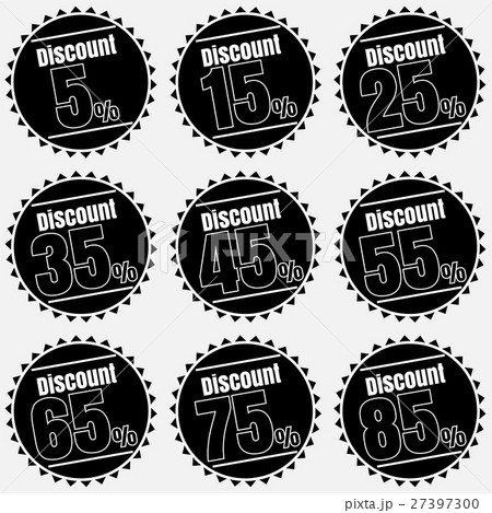 Sale discount icons. 27397300