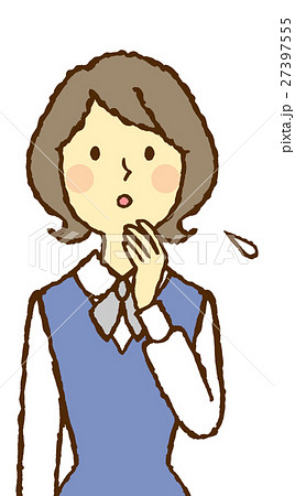 若い女性　OL　心配 27397555