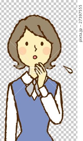 若い女性　OL　心配 27397555
