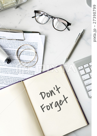 Don't Forget Notice Reminder Words Graphic Concept 27398799