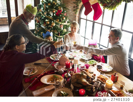 Family Together Christmas Celebration Concept 27401310