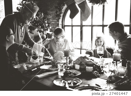 Family Together Christmas Celebration Concept Family Together Christmas Celebration Concept 27401447