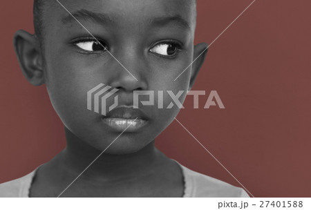 Girl Serious Studio Portrait Concept 27401588