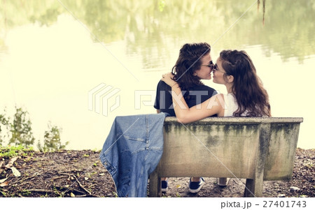 Lesbian Couple Together Outdoors Concept 27401743
