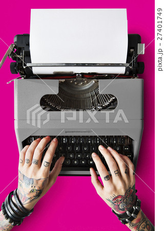 Tattoo Typewriter Machine Letter Journalism Concept Tattoo Typewriter Machine Letter Journalism Concept 27401749