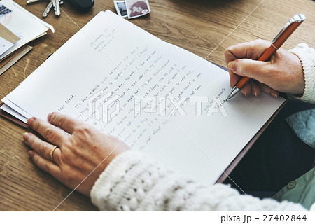 Correspondence Writing Letter Handswriting Concept 27402844