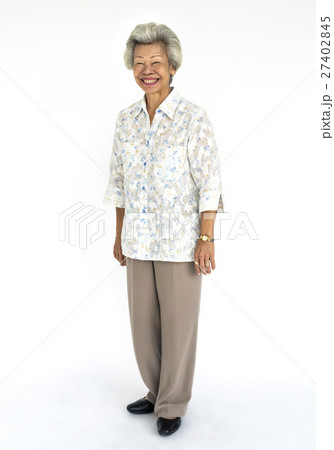 Senior Adult Woman Smiling Happiness Portrait Concept 27402845