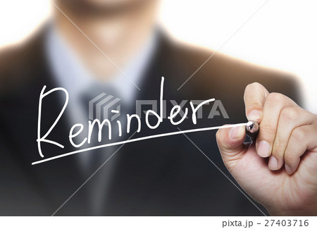 reminder written by hand 27403716