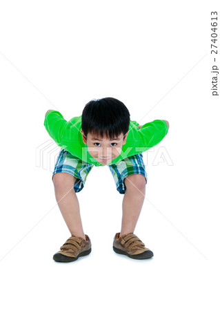 Full body of playful asian child smiling. Isolated Full body of playful asian child smiling. Isolated 27404613