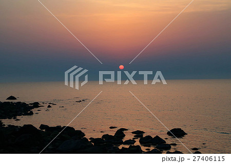 象潟の夕日 象潟の夕日 27406115