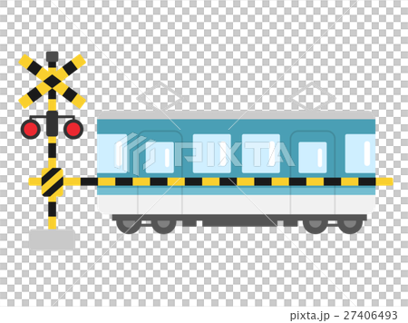 Railroad crossing illustration 03 27406493