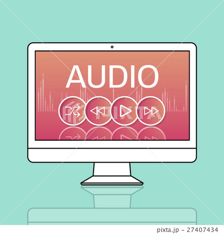 Multimedia Buttons Icons Interface Concept 27407434