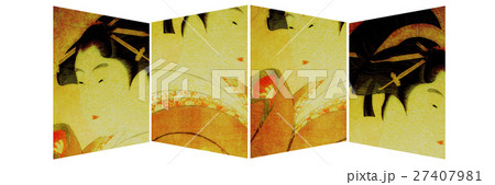 浮世絵の金屏風 浮世絵の金屏風 27407981