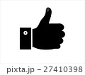 Print Thumb Up vector icon.cobalt color, rounded  27410398