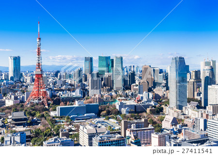 東京タワーと都市風景 東京タワーと都市風景 27411541