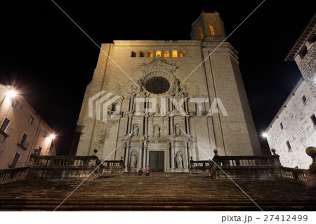 Girona Cathedral at Night 27412499