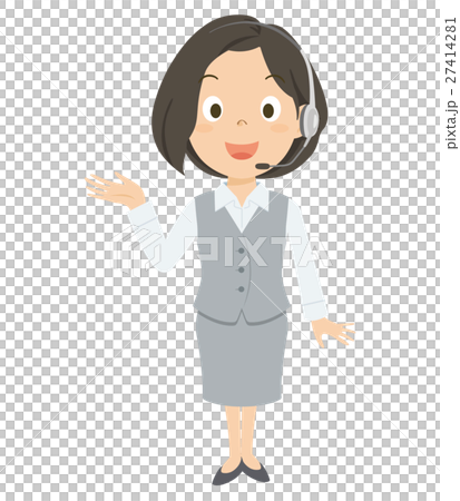 女性　オペレーター　全身　イラスト 27414281