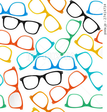 Glasses Hipster Style Background Pattern Vectorのイラスト素材