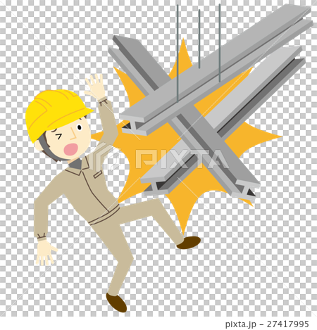 Worker men suffering from falling goods accident - Stock Illustration ...