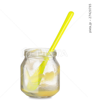 Baby food and spoon 27420785