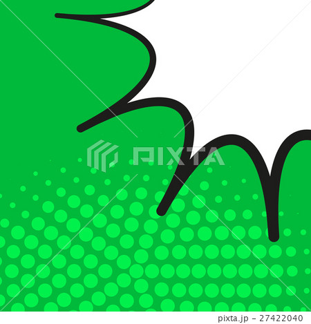 Comic pop art green background with halftone 27422040